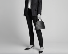 Load image into Gallery viewer, Millefoglie J handbag. Roman blue calfskin and rose quartz gemstone. Palladium-plated accents. - Gabo Guzzo