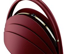 Load image into Gallery viewer, Medium Millefoglie handbag. Dark red calfskin and hawk's eye gemstone. Gold-plated jewellery accents. - Gabo Guzzo
