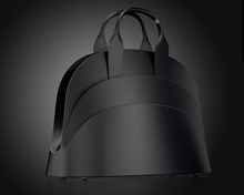 Load image into Gallery viewer, Millefoglie T 43 handbag. Black calfskin and hawk's eye gemstone. Black ruthenium jewellery accents. - Gabo Guzzo