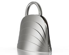 Load image into Gallery viewer, Millefoglie J handbag. Silver calfskin and red tiger's eye gemstone. Palladium-plated jewellery accents.