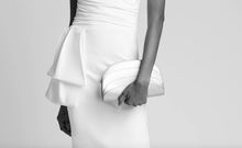 Load image into Gallery viewer, Millefoglie C handbag. Black calfskin and amethyst gemstones. Black ruthenium-plated accents. - Gabo Guzzo