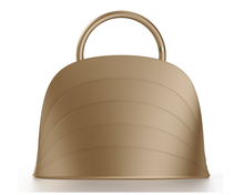 画像をギャラリービューアに読み込む, Gabo Guzzo Millefoglie J handbag. Cappuccino-brown calfskin and blue howlite gemstone