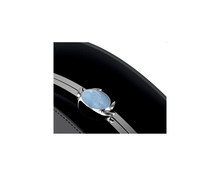 Load image into Gallery viewer, Millefoglie J handbag. Iron-grey calfskin and blue jade gemstone. Palladium-plated jewellery accents. - Gabo Guzzo