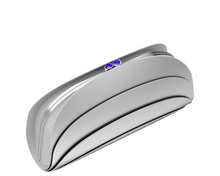 画像をギャラリービューアに読み込む, Millefoglie C clutch bag. Silver calfskin and amethyst gemstones. Palladium-plated jewellery accents. - Gabo Guzzo