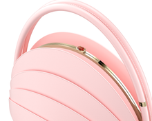 Load image into Gallery viewer, Millefoglie handbag. Pink calfskin and red tiger's eye gemstone. Gold-plated jewellery details. - Gabo Guzzo