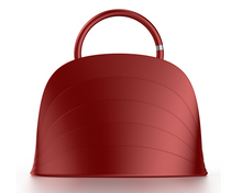 Load image into Gallery viewer, Millefoglie J handbag. Red calfskin and black onyx gemstone
