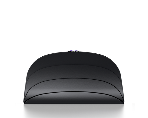 Millefoglie C handbag. Black calfskin and amethyst gemstones. Black ruthenium-plated accents. - Gabo Guzzo